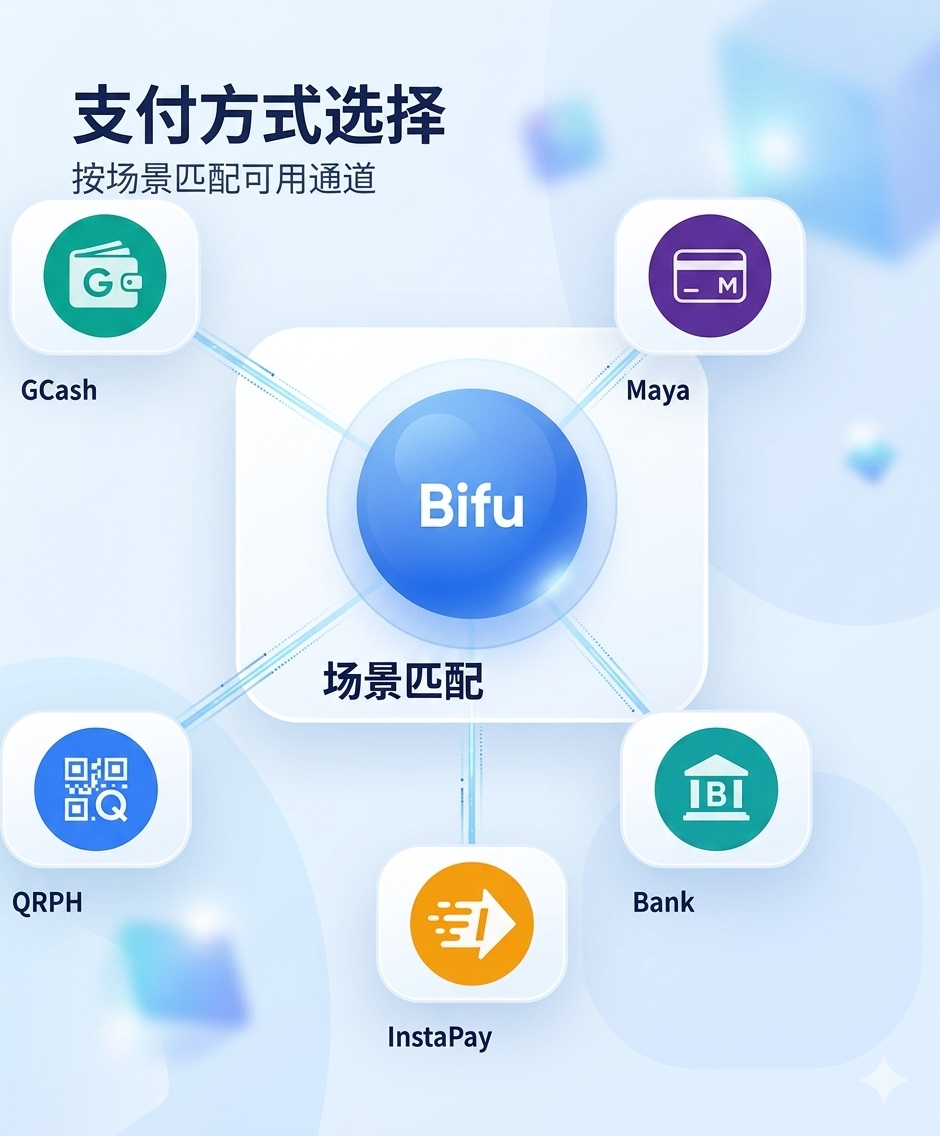 菲律宾支付方式选择示意图
